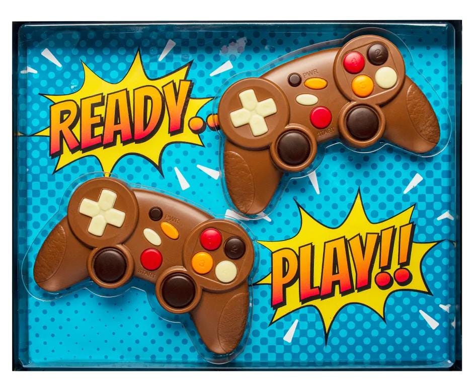 Cake Topper-Milk Chocolate  Twin Pack Game Controller /Gift Box