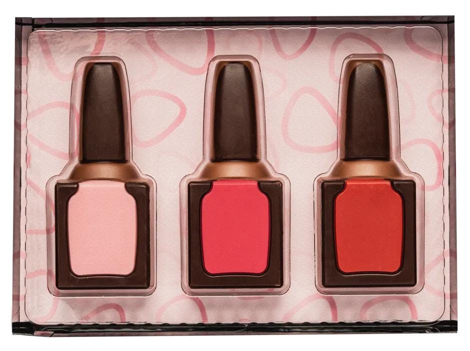 CHOCOLATE FUN edible nail polish/ Birthday cake topper/ girls party